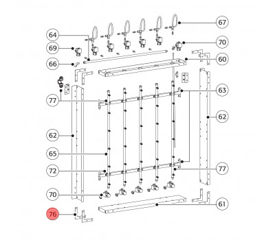 UAKS000000 Комплект из 8 скоб (без гаек и болтов) CAREL